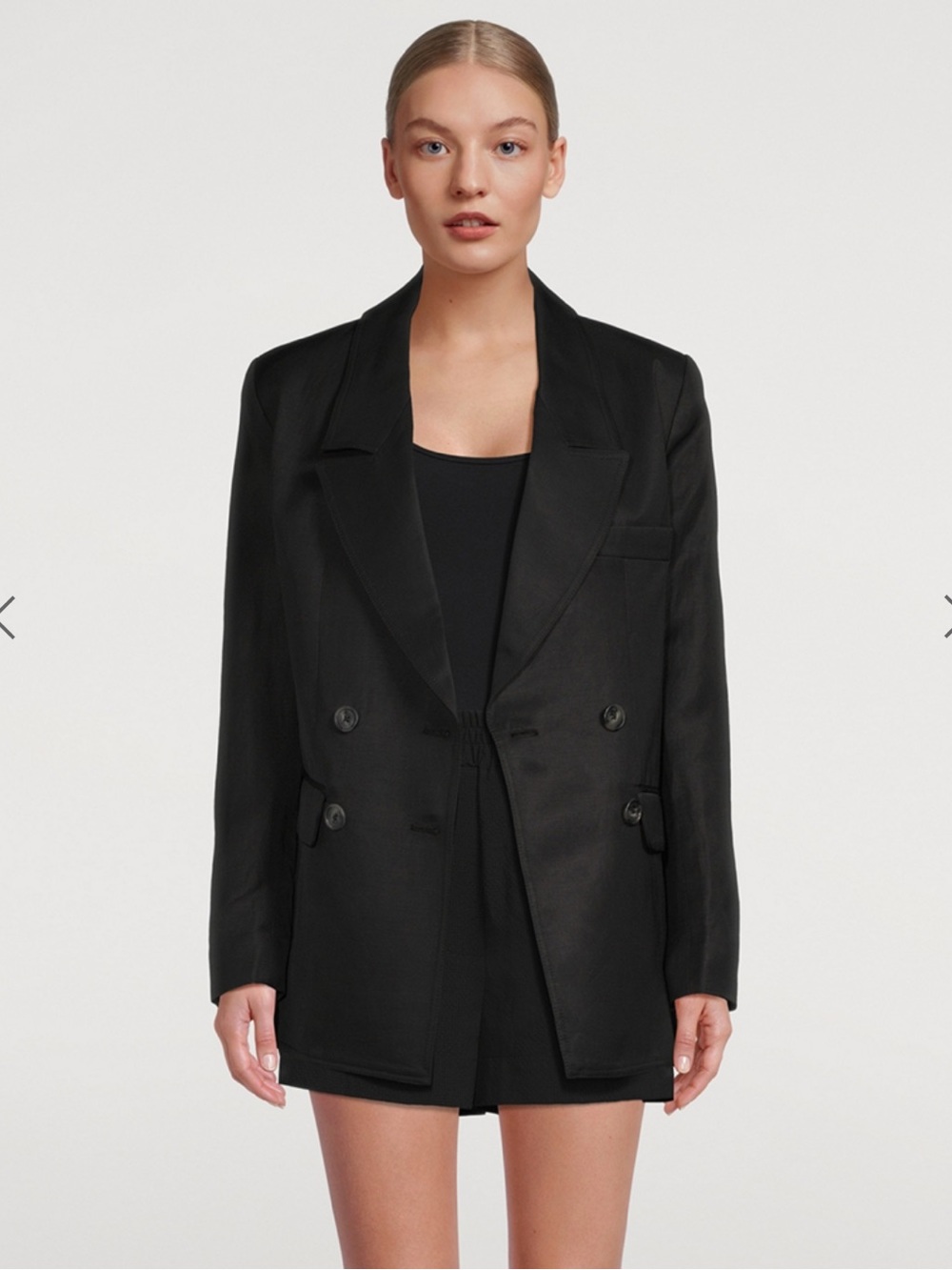 HOLT RENFREW | Black Double-Breasted Blazer Jacket